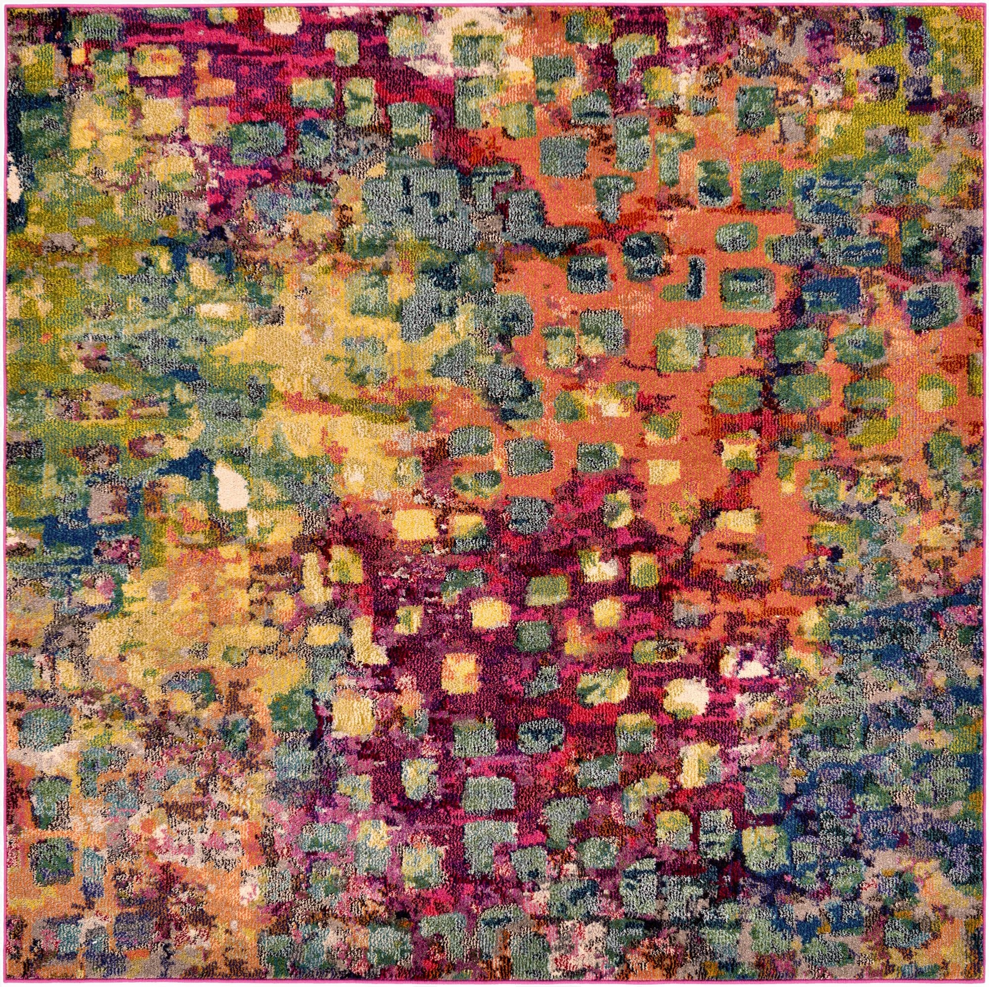 Primary image 6' x 6'  Washable Barcelona Square Rug