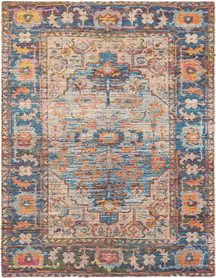 Detail image of 7' 10 x 7' 10 Hand Woven Chenille Jute Square Rug