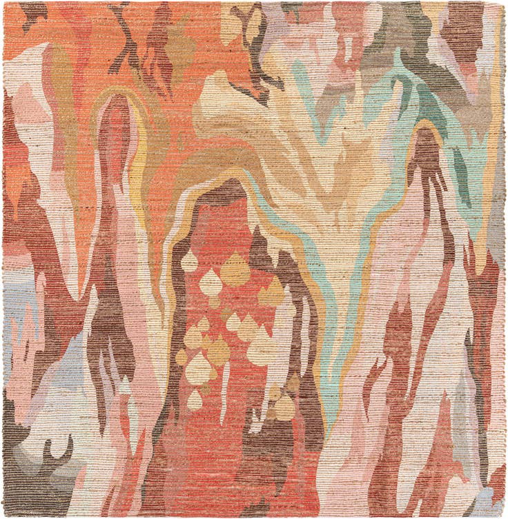 Detail image of 7' 10 x 7' 10 Chenille Jute Square Rug