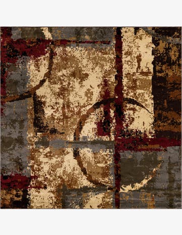 7' x 7' Coffee Shop Square Rug