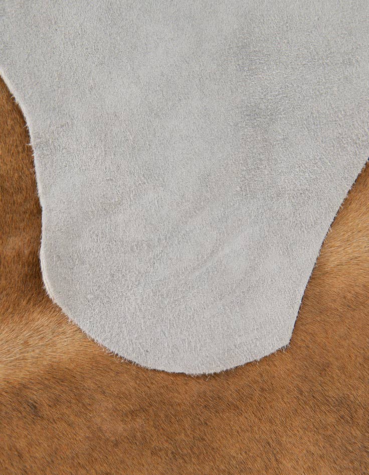 Detail image of 6' 2 x 6' 6 Cowhide Leather Square Rug