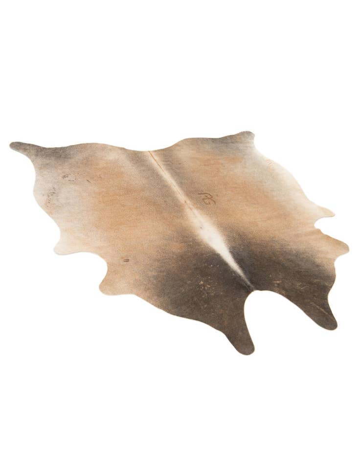 Detail image of 5' 2 x 5' 6 Cowhide Leather Square Rug