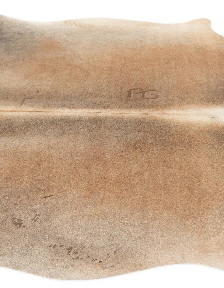 Detail image of 5' 2 x 5' 6 Cowhide Leather Square Rug