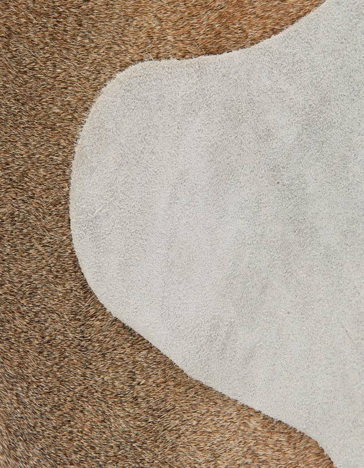 Detail image of 5' 2 x 5' 6 Cowhide Leather Square Rug