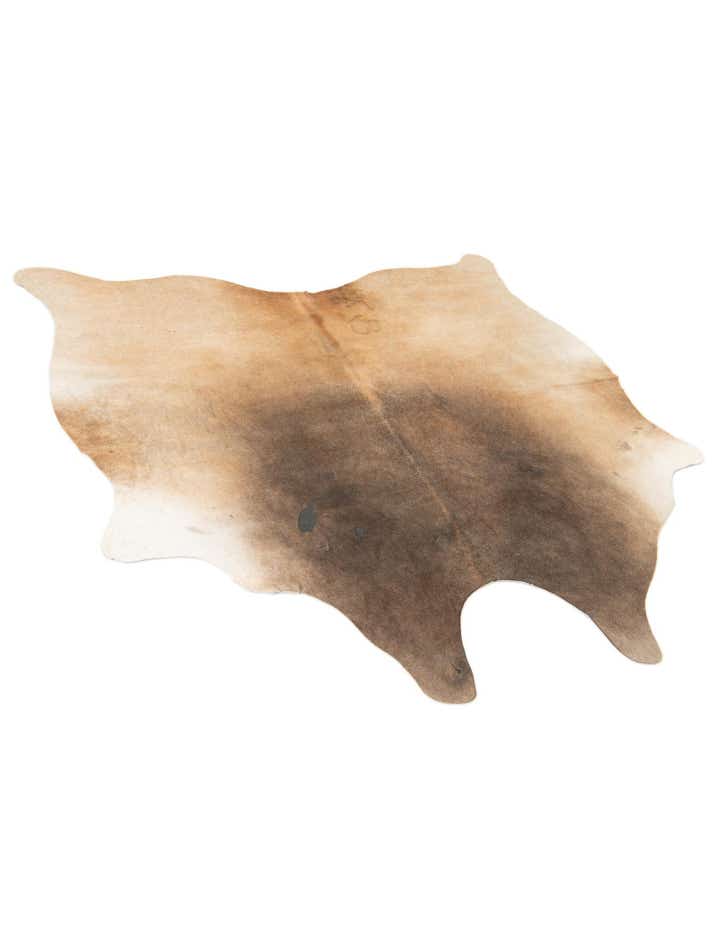 4' 4 x 4' 9 Cowhide Leather Square Rug