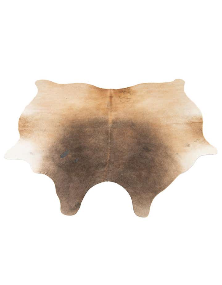 4' 4 x 4' 9 Cowhide Leather Square Rug