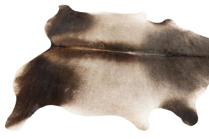 5' 8 x 6' 2 Cowhide Leather Square Rug