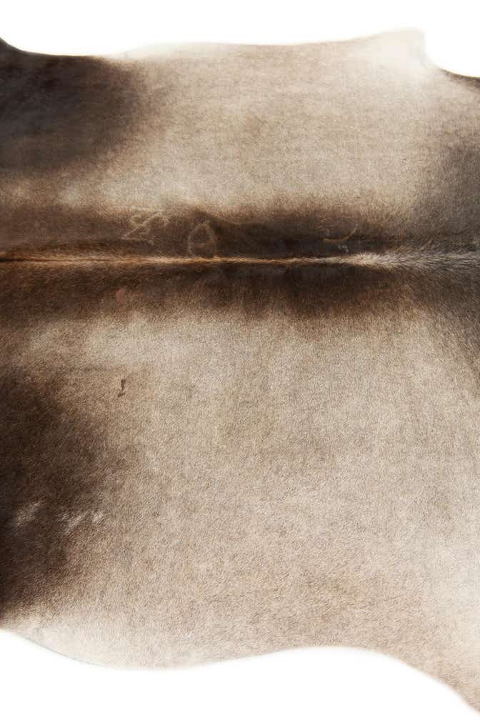 5' 8 x 6' 2 Cowhide Leather Square Rug