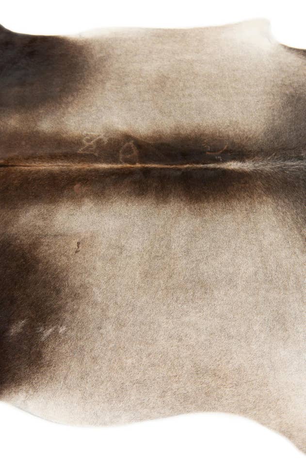 Detail image of 5' 8 x 6' 2 Cowhide Leather Square Rug