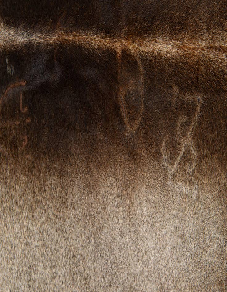 Detail image of 5' 8 x 6' 2 Cowhide Leather Square Rug