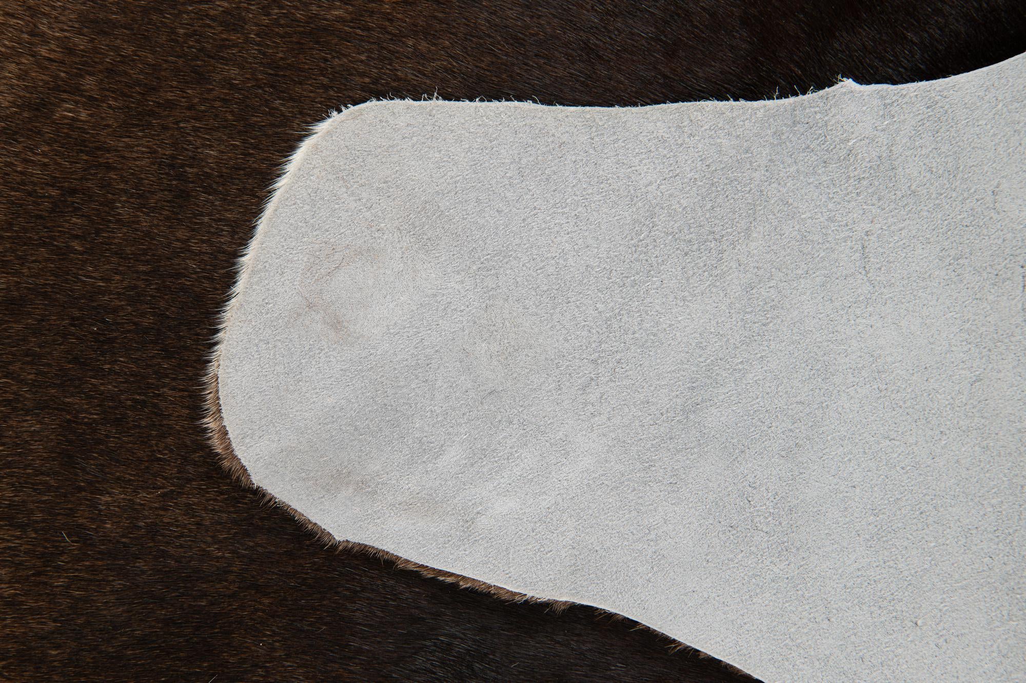 5' 8 x 6' 2 Cowhide Leather Square Rug