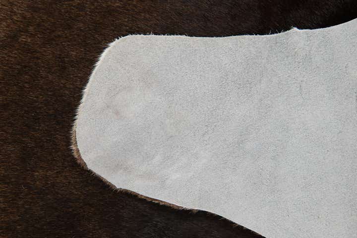5' 8 x 6' 2 Cowhide Leather Square Rug