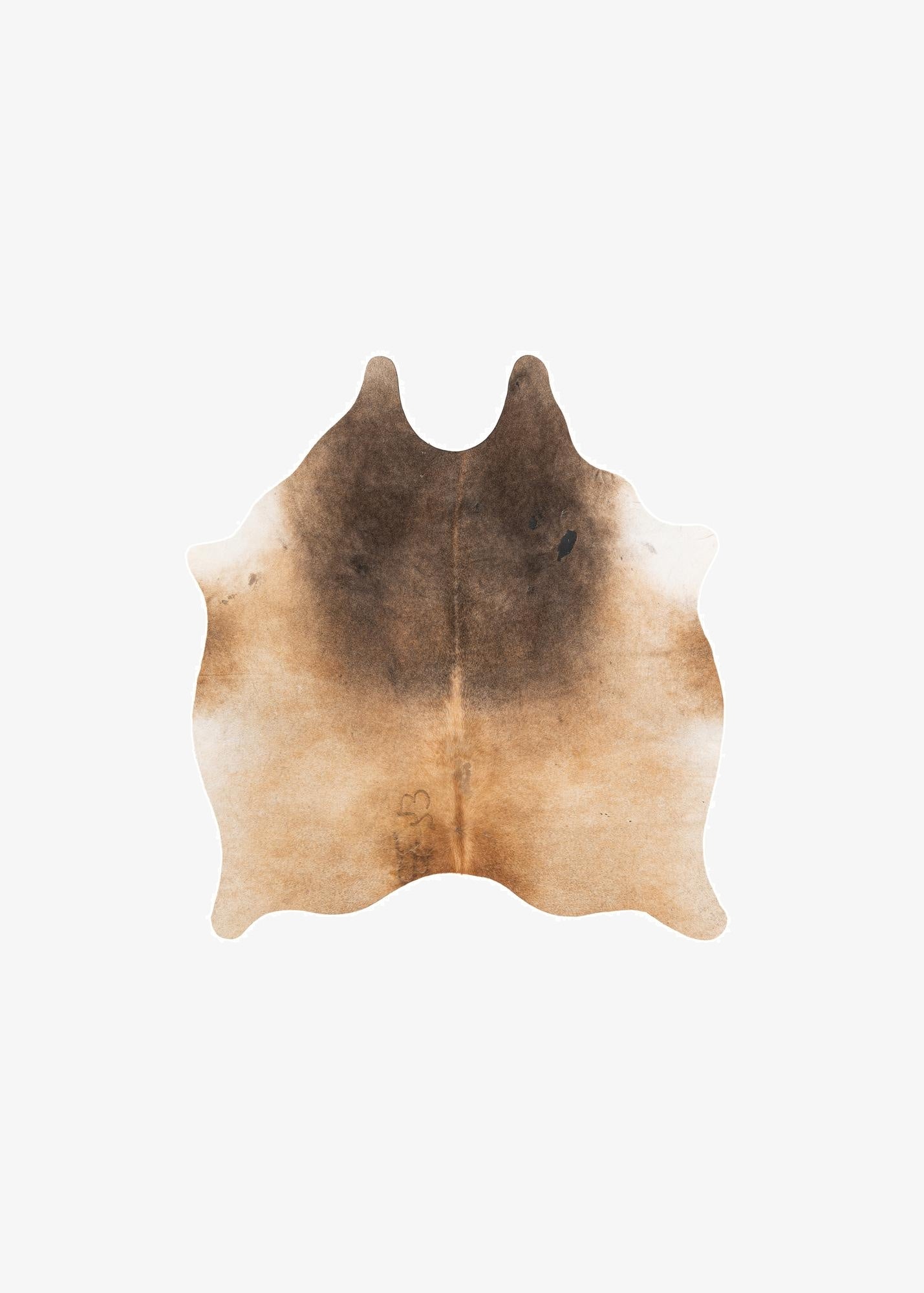 4' 4 x 4' 9 Cowhide Leather Square Rug