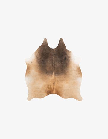 4' 4 x 4' 9 Cowhide Leather Square Rug