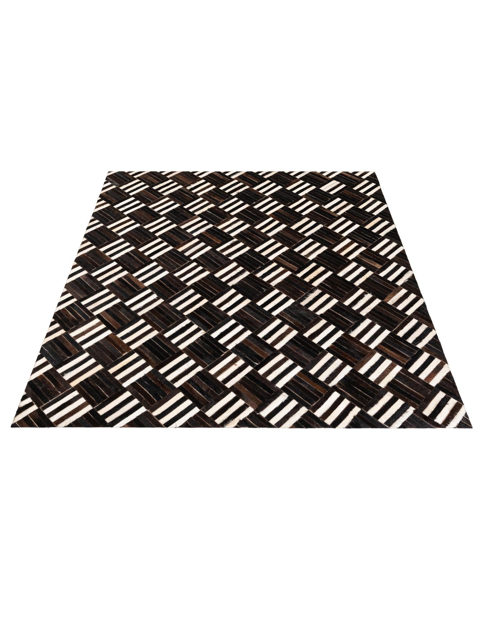 6' x 6' 7 Cowhide Stocks Square Rug
