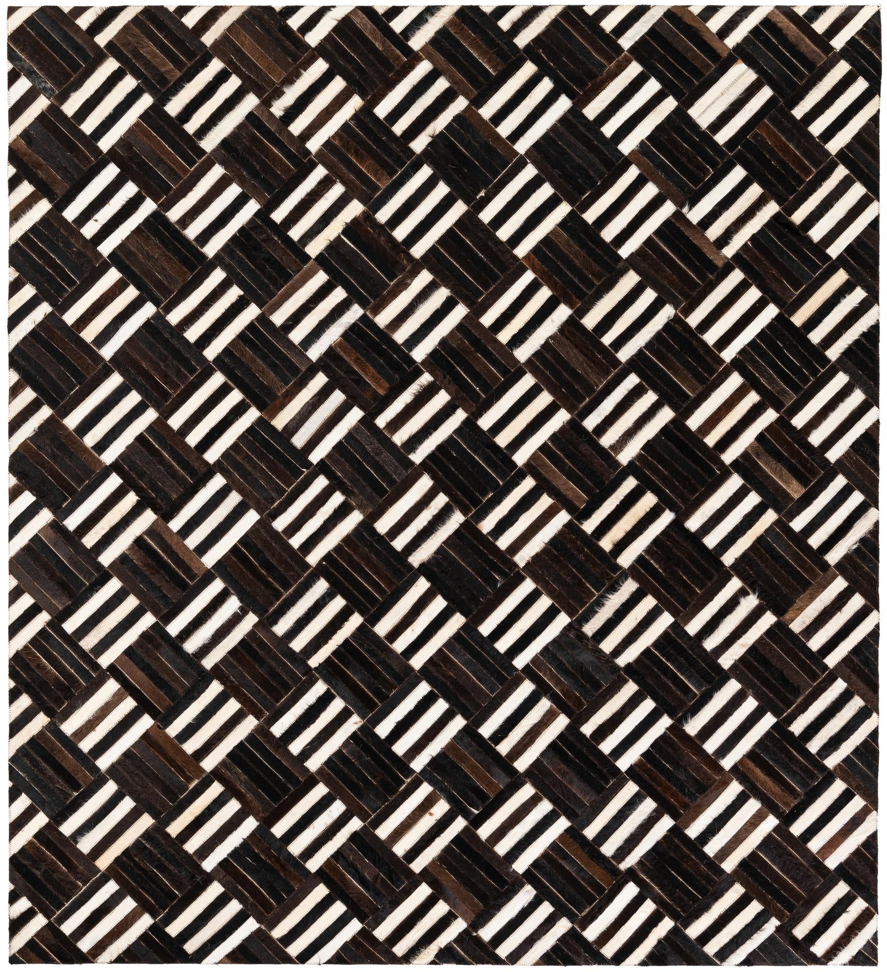 6' x 6' 7 Cowhide Stocks Square Rug