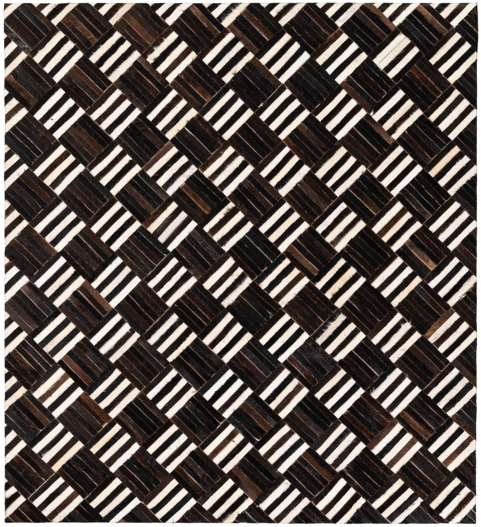 6' x 6' 7 Cowhide Stocks Square Rug