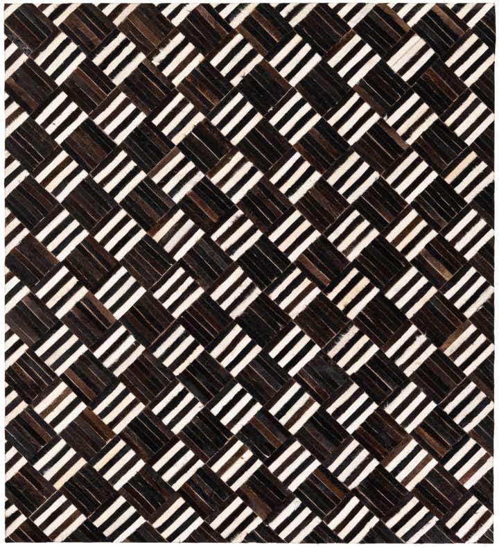 6' x 6' 7 Cowhide Stocks Square Rug