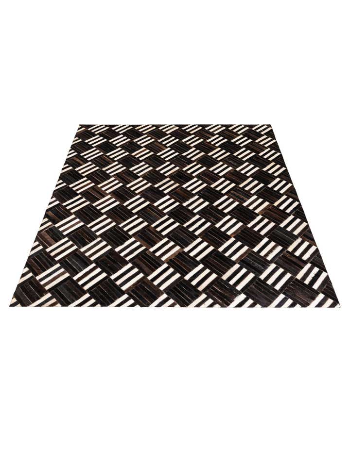 5' 11 x 6' 7 Cowhide Stocks Square Rug