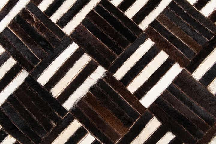 5' 11 x 6' 7 Cowhide Stocks Square Rug