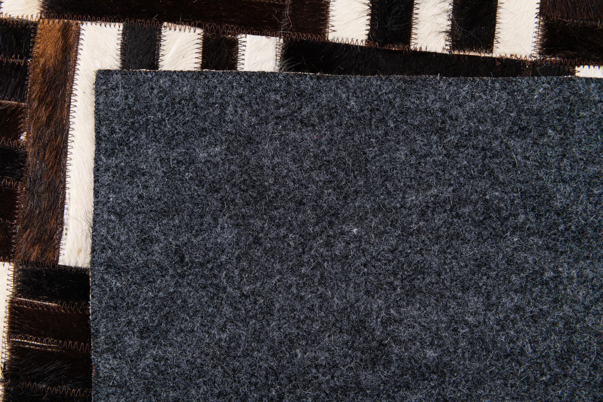 5' 11 x 6' 7 Cowhide Stocks Square Rug