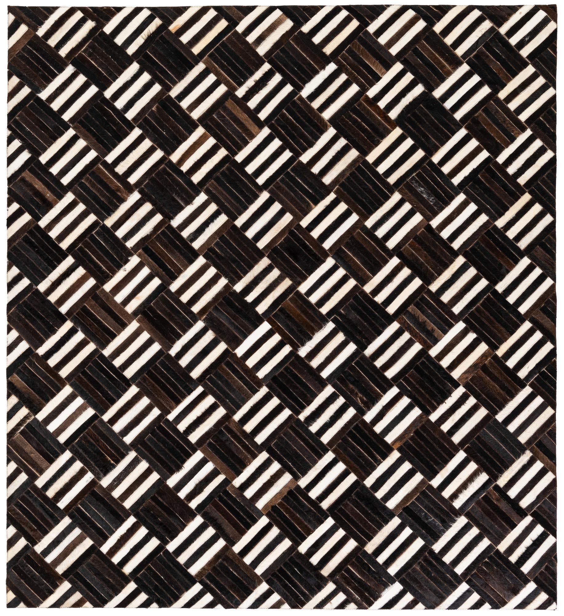 5' 11 x 6' 7 Cowhide Stocks Square Rug