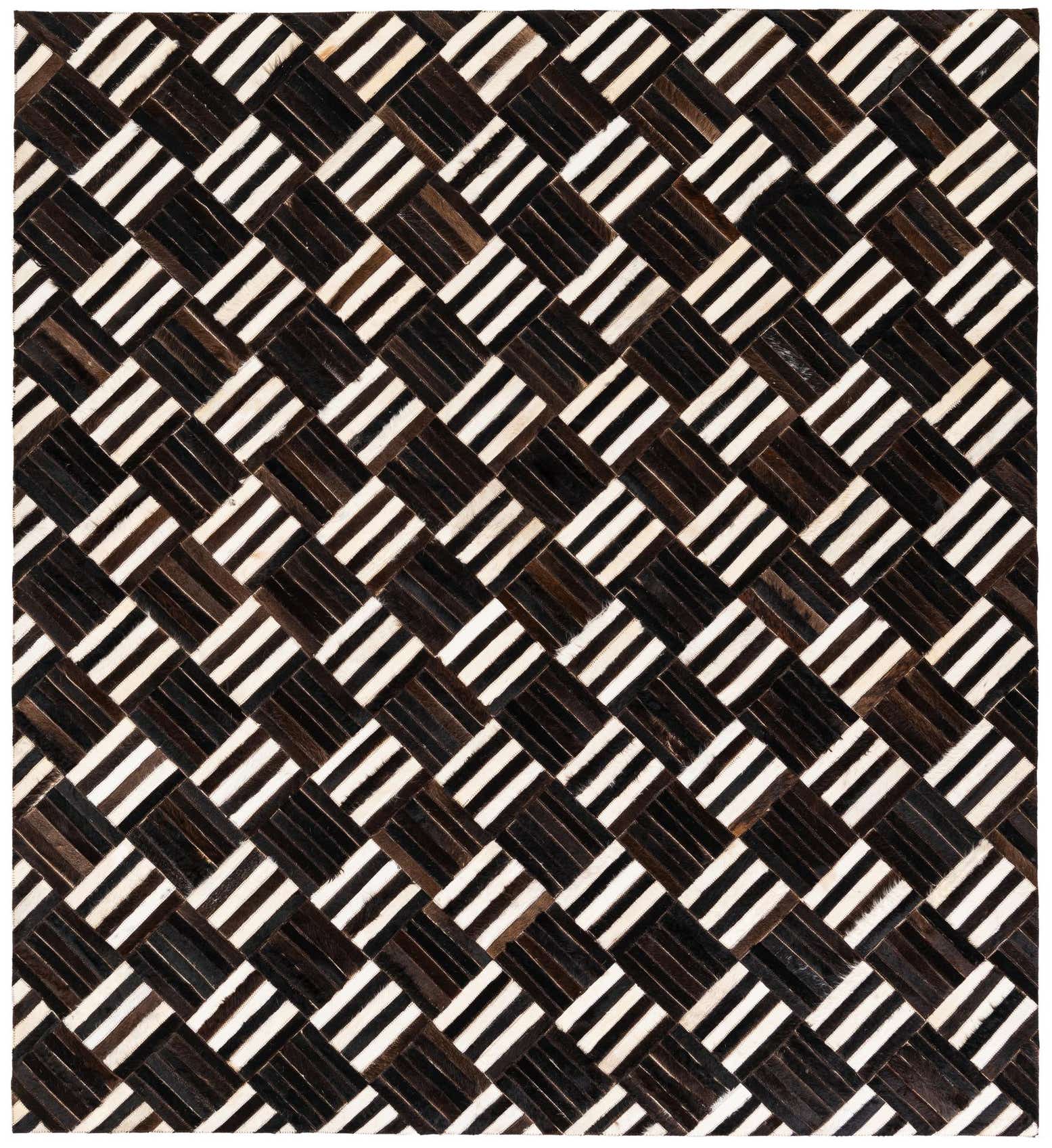 5' 11 x 6' 7 Cowhide Stocks Square Rug