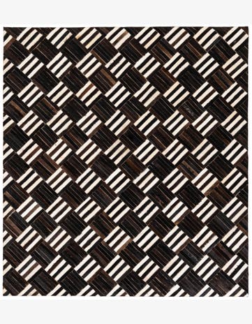 5' 11 x 6' 7 Cowhide Stocks Square Rug