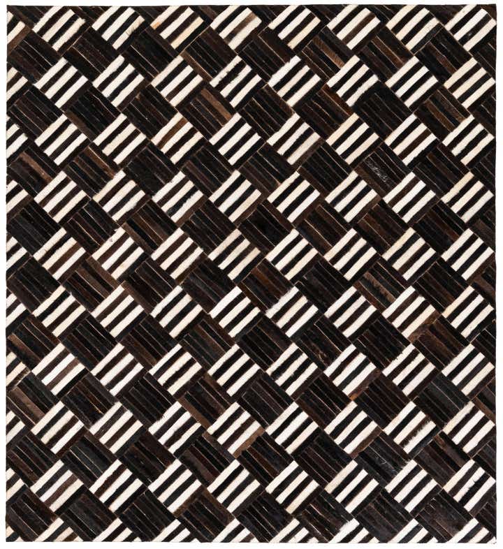 5' 11 x 6' 7 Cowhide Stocks Square Rug