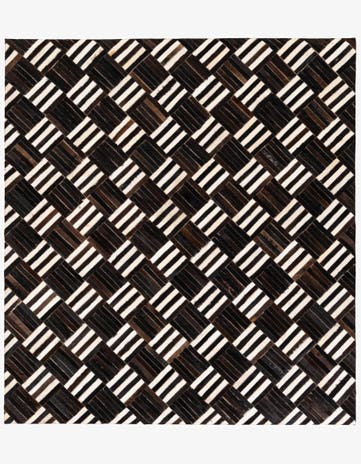 5' 11 x 6' 7 Cowhide Stocks Square Rug