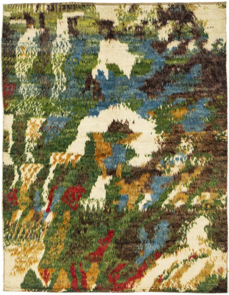 Detail image of 5' 10 x 7' 5 Hand Knotted Darya Wool Square Rug