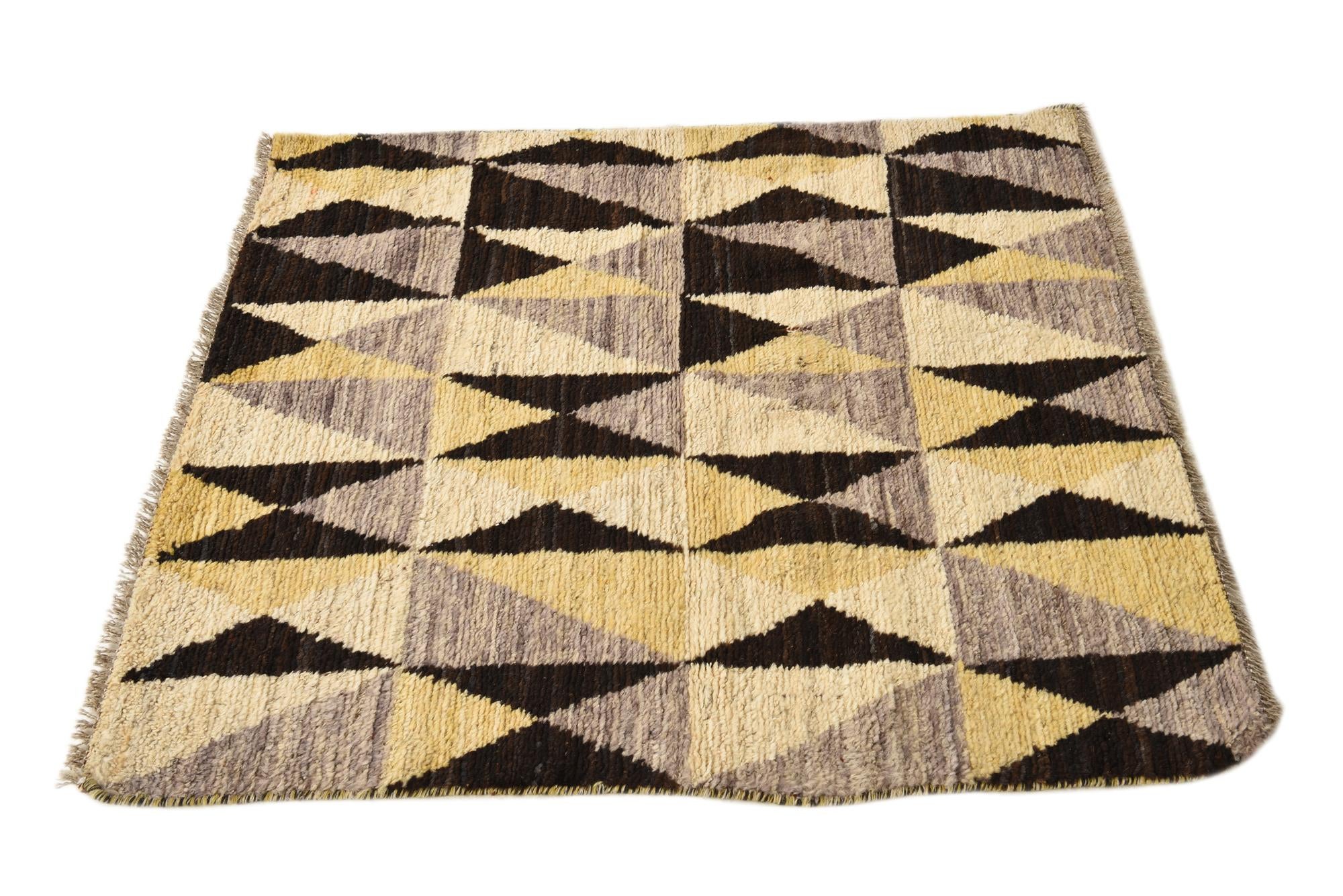 3' 4 x 3' 5 Hand Knotted Darya Wool Square Rug