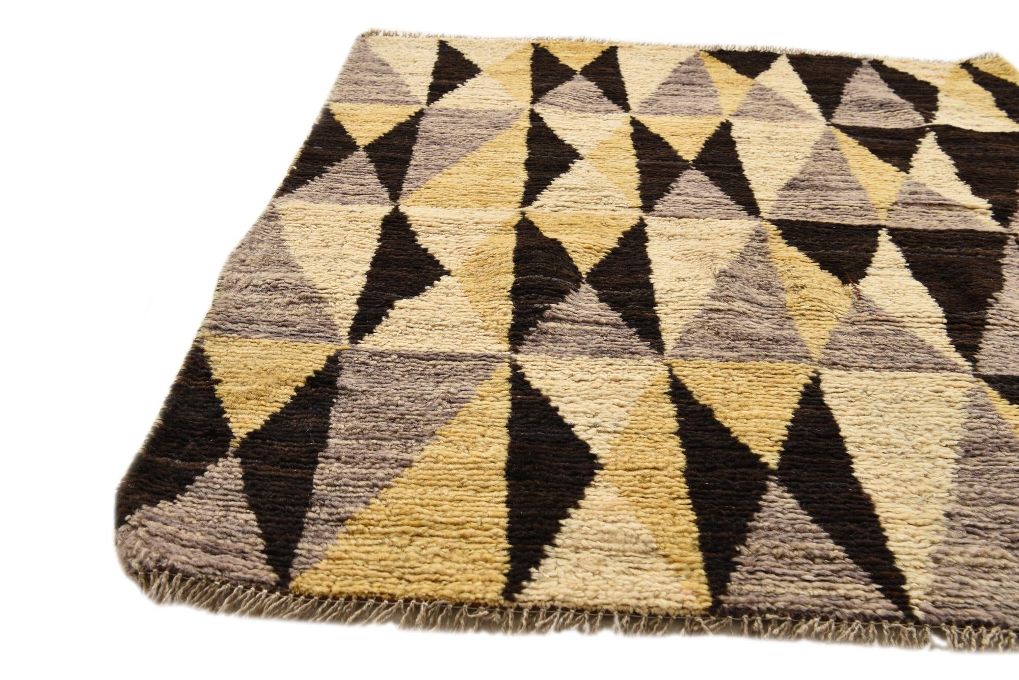 3' 4 x 3' 5 Hand Knotted Darya Wool Square Rug