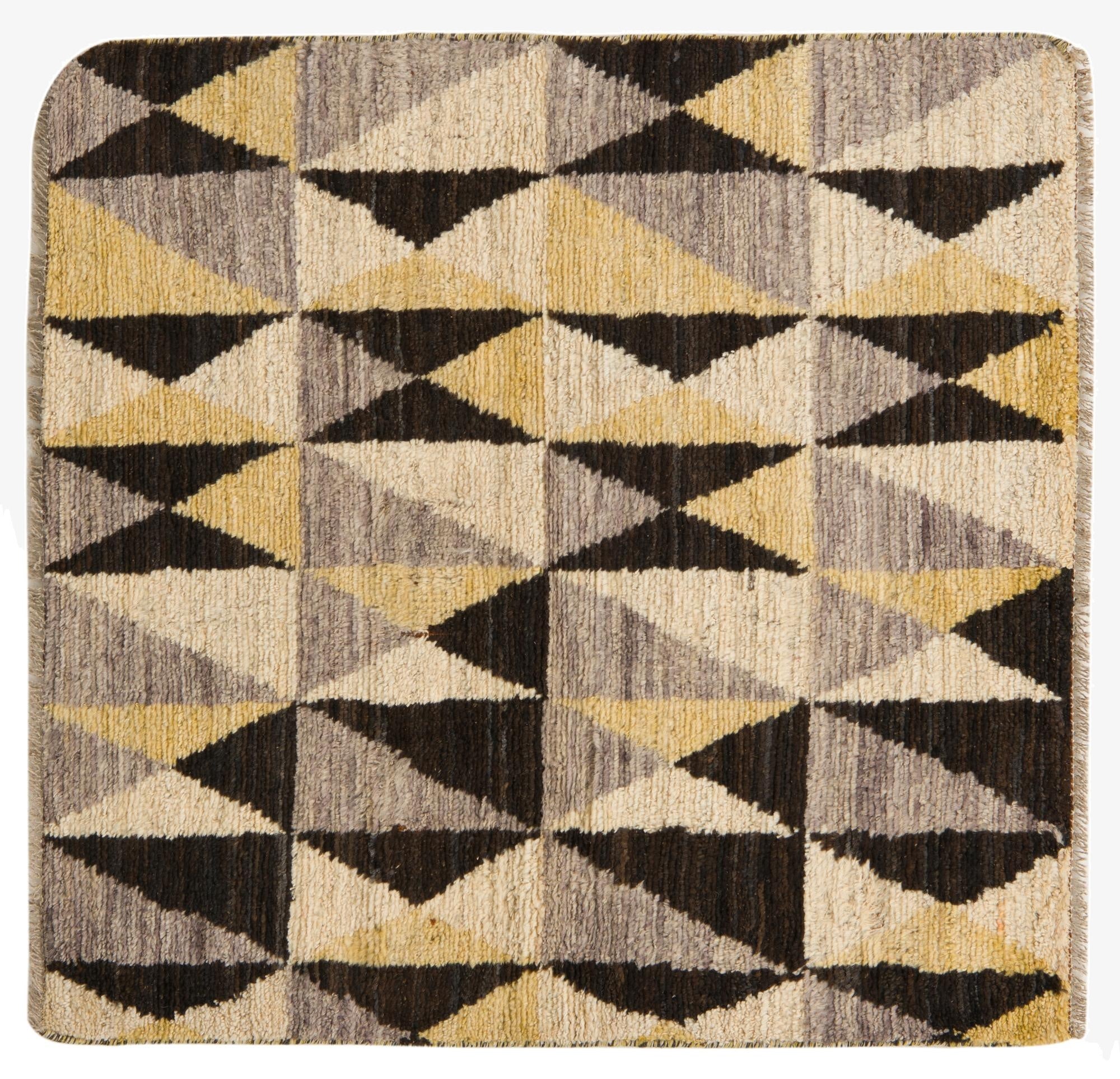 3' 4 x 3' 5  Hand Knotted Darya Wool Square Rug