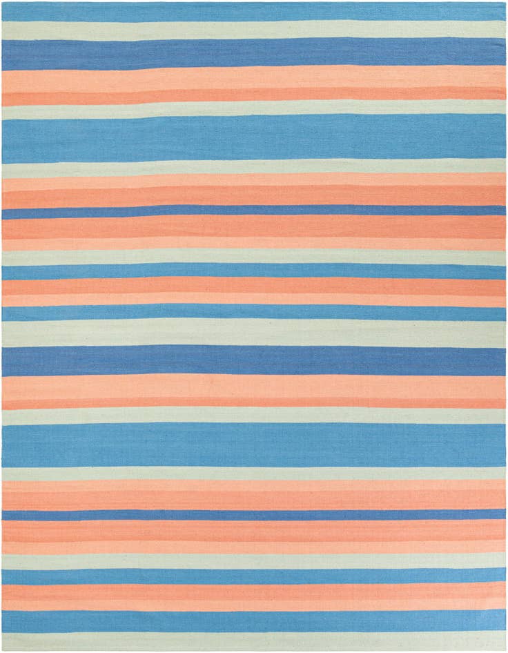 Detail image of 10' x 10' Hand Woven Flatweave Cotton Dhurrie Square Rug