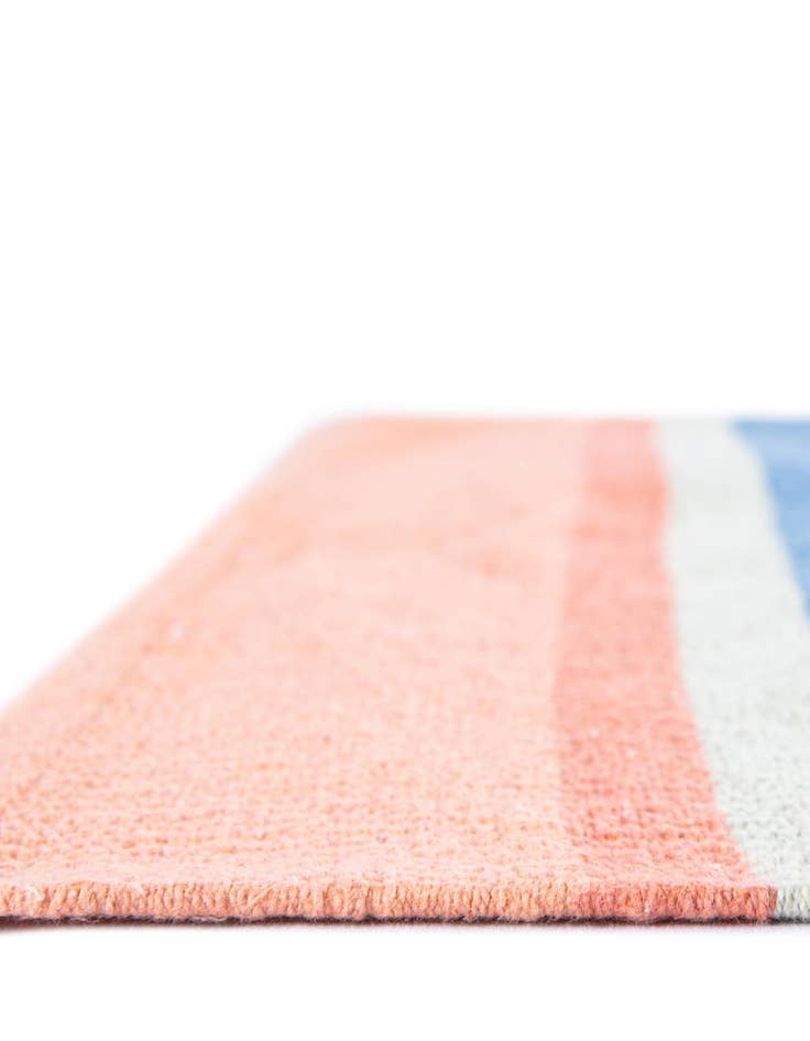 Detail image of 10' x 10' Hand Woven Flatweave Cotton Dhurrie Square Rug
