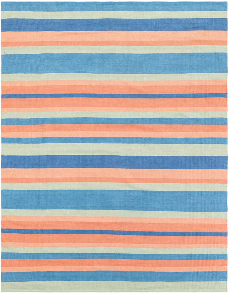 Detail image of 7' 10 x 7' 10 Hand Woven Flatweave Cotton Dhurrie Square Rug