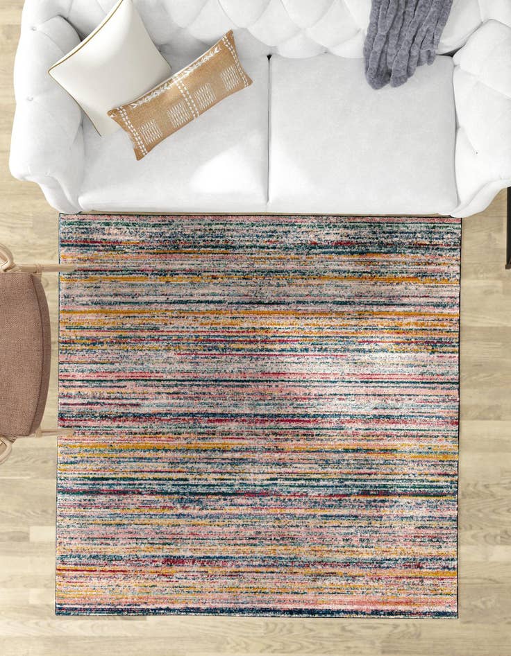 Detail image of 6' 3 x 6' 3 Gemstone Square Rug