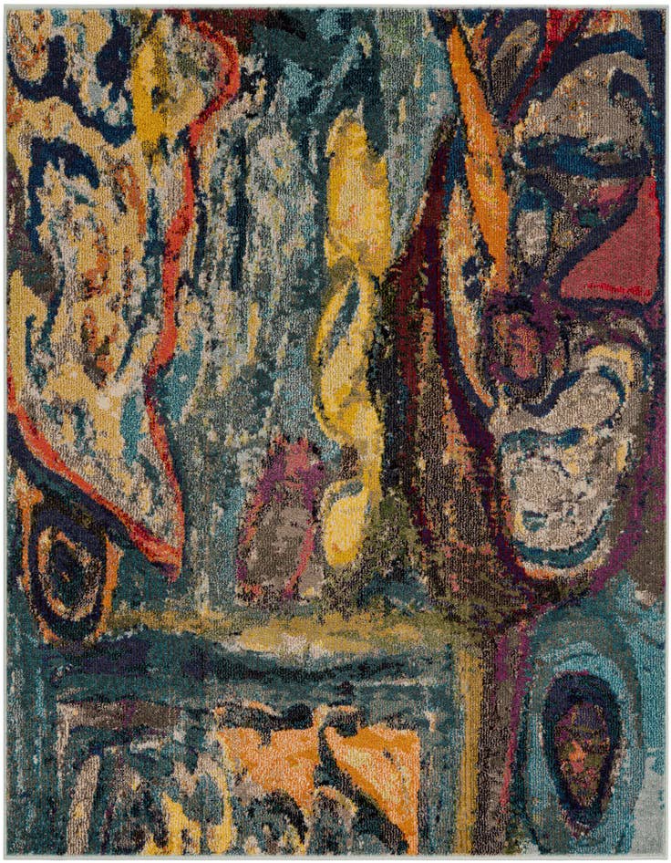 Detail image of 5' 3 x 5' 3 Washable Haerfest Square Rug