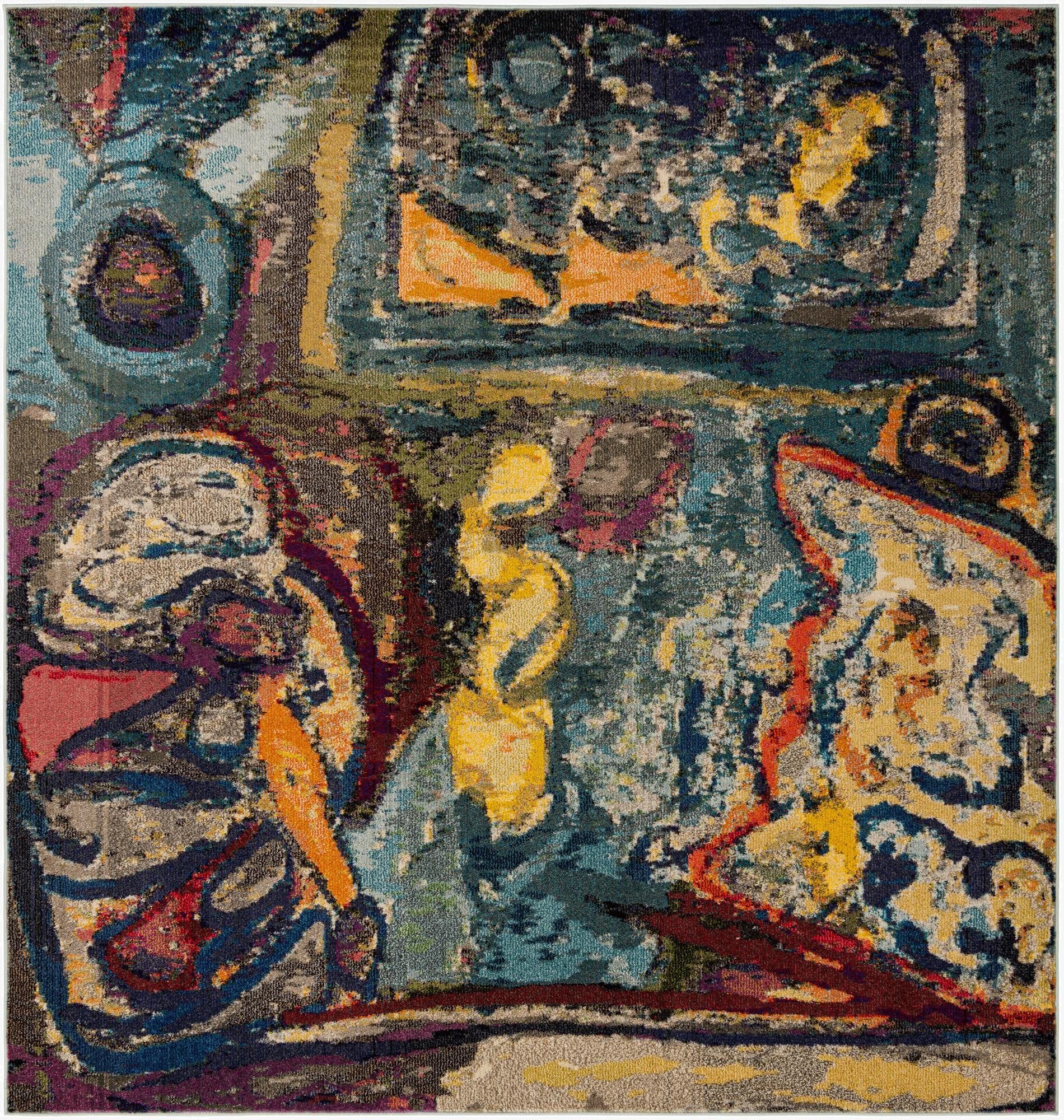 7' 10 x 7' 10  Washable Haerfest Square Rug