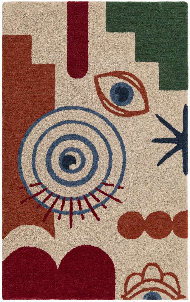 5' 1 x 5' 1 Handtufted Wool Square Rug