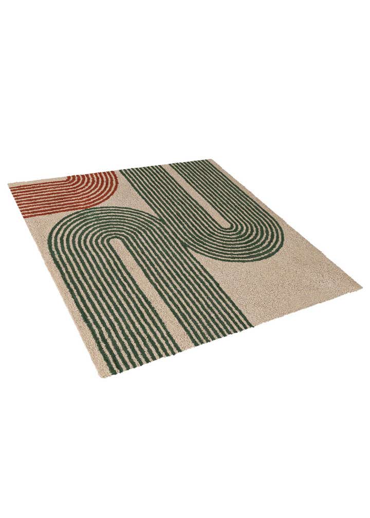 10' x 10' Handtufted Wool Square Rug
