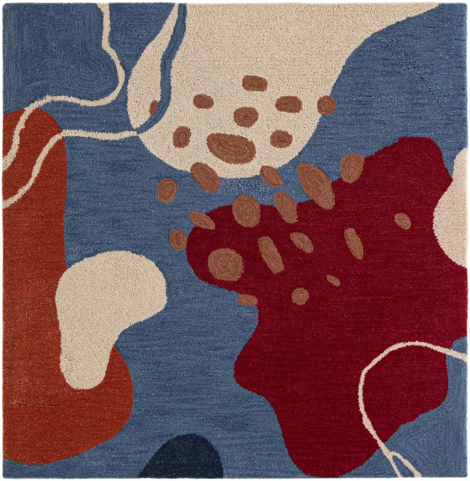 4' 1 x 4' 1 Handtufted Wool Square Rug