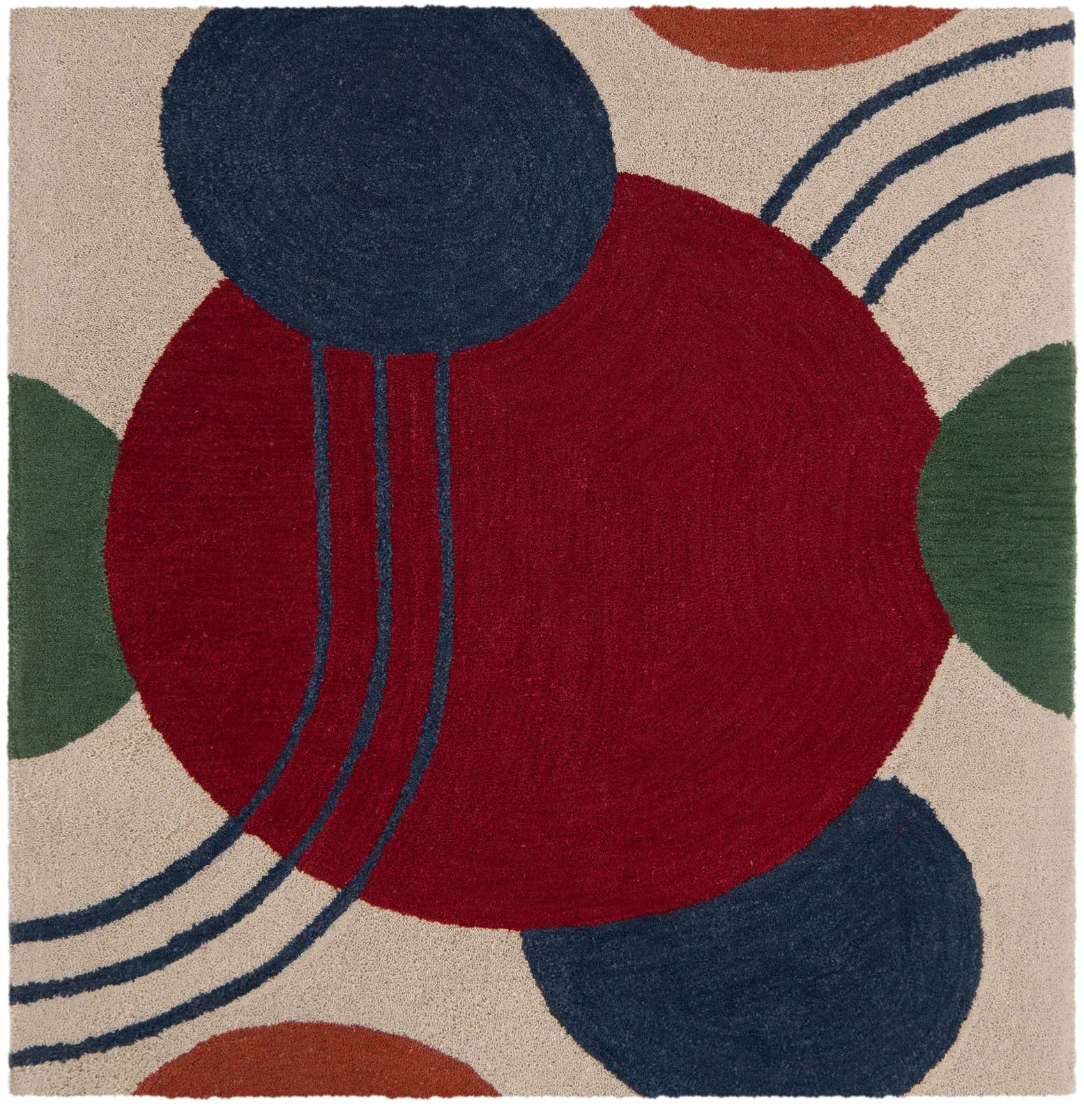 5' 1 x 5' 1 Handtufted Wool Square Rug