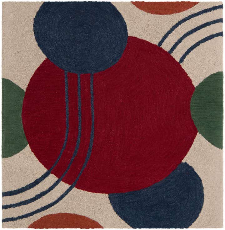 8' x 8' Handtufted Wool Square Rug