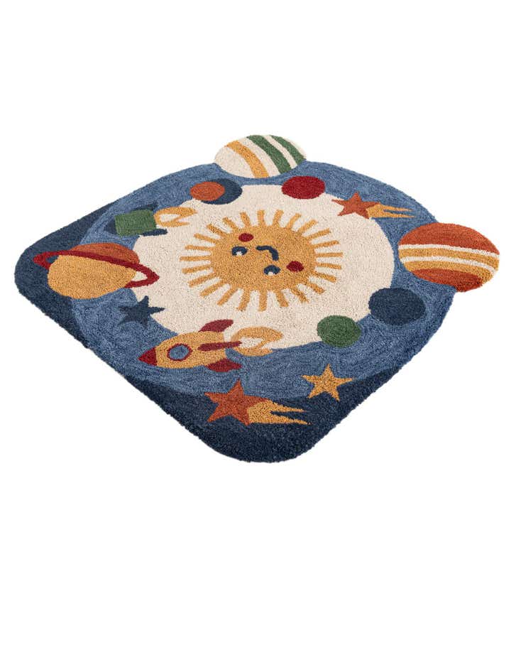 3' 3 x 3' 3 Handtufted Wool Square Rug