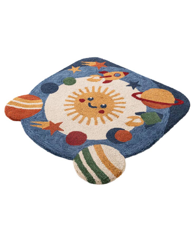 Detail image of 3' 3 x 3' 3 Handtufted Wool Square Rug