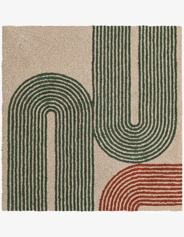 6' 1 x 6' 1 Handtufted Wool Square Rug