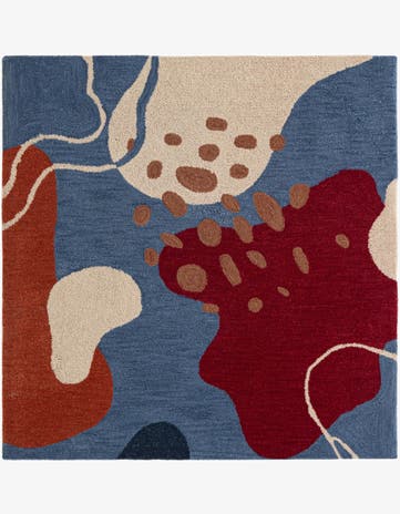 8' x 8' Handtufted Wool Square Rug