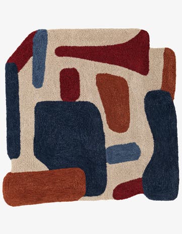 7' 1 x 7' 1 Handtufted Wool Square Rug